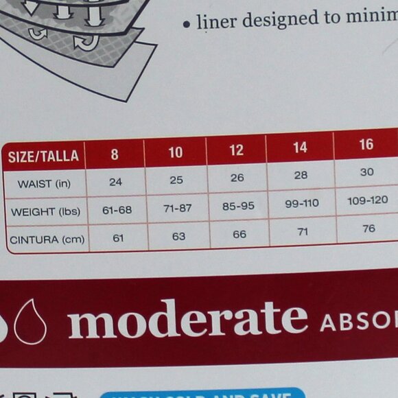 Hanes 4 Pair Girls Tagless Size 16 Hipster Moderate Absorbency Period Underwear - Picture 8 of 11